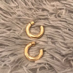 15k gold plated hoop earrings